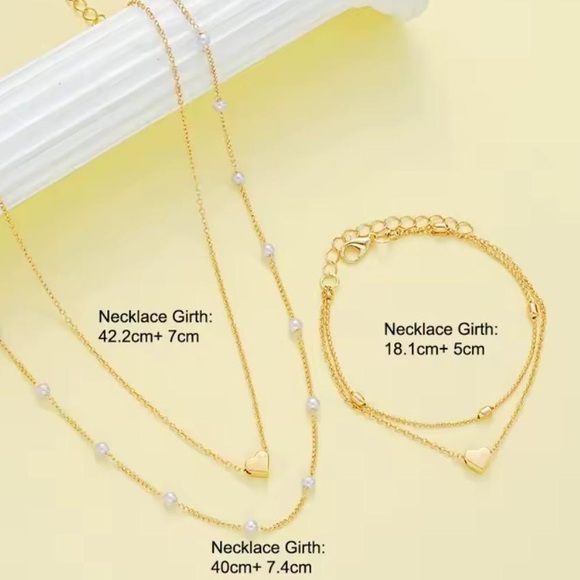 Cœur Lumière Pearl Jewelry Set - Picture 4 of 4